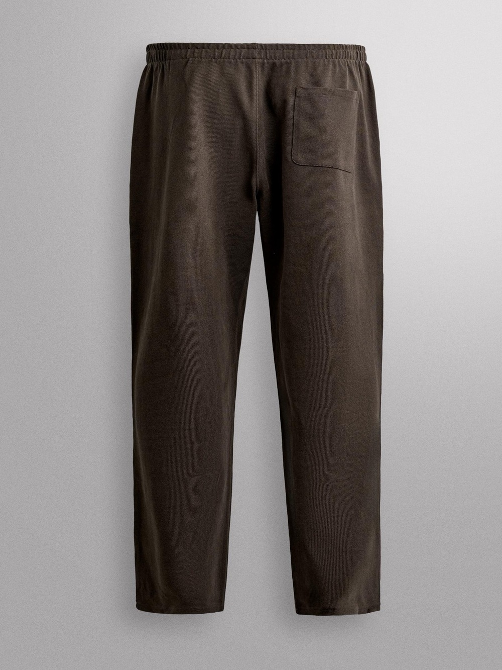 Zara Men's Brown Drawstring Joggers textured pants